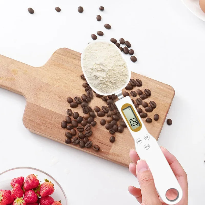 Electric Weight Measuring Spoon with LCD Digital Kitchen Scale - eliteva - Pink