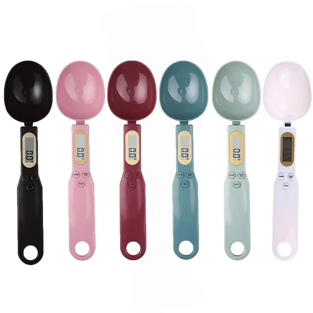 Electric Weight Measuring Spoon with LCD Digital Kitchen Scale - eliteva - Pink