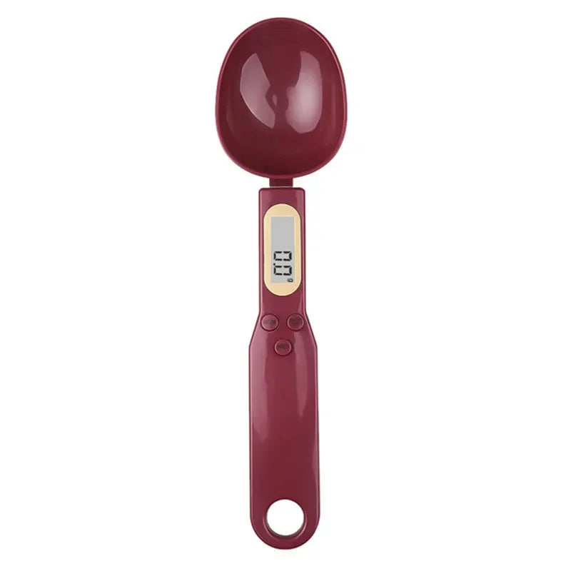 Electric Weight Measuring Spoon with LCD Digital Kitchen Scale - eliteva - Red
