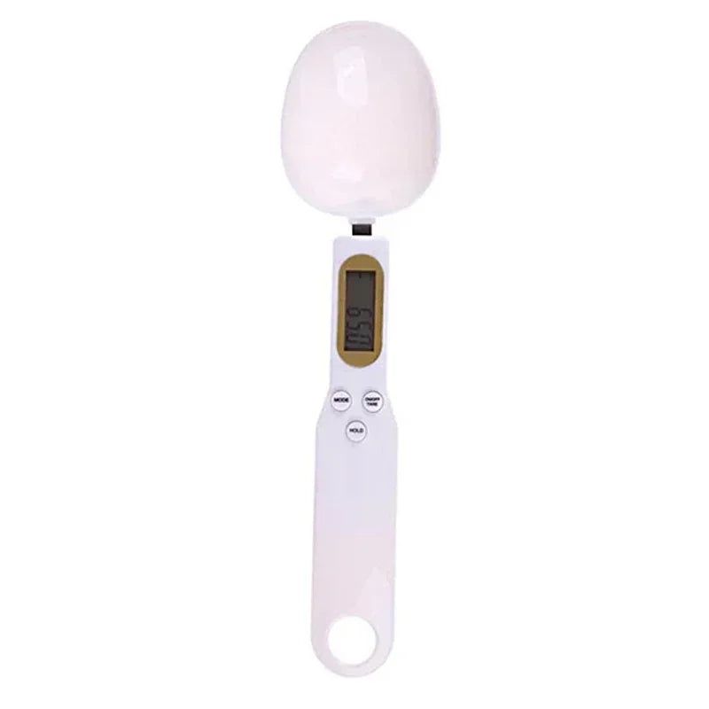 Electric Weight Measuring Spoon with LCD Digital Kitchen Scale - eliteva - White