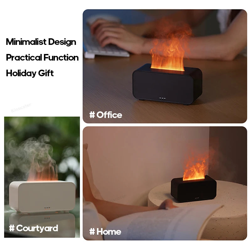 Air Flame Humidifier - eliteva - White